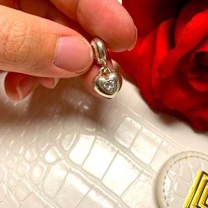 (RETIRED) Pandora Jewel Heart Dangle You/Me Charm 💗
